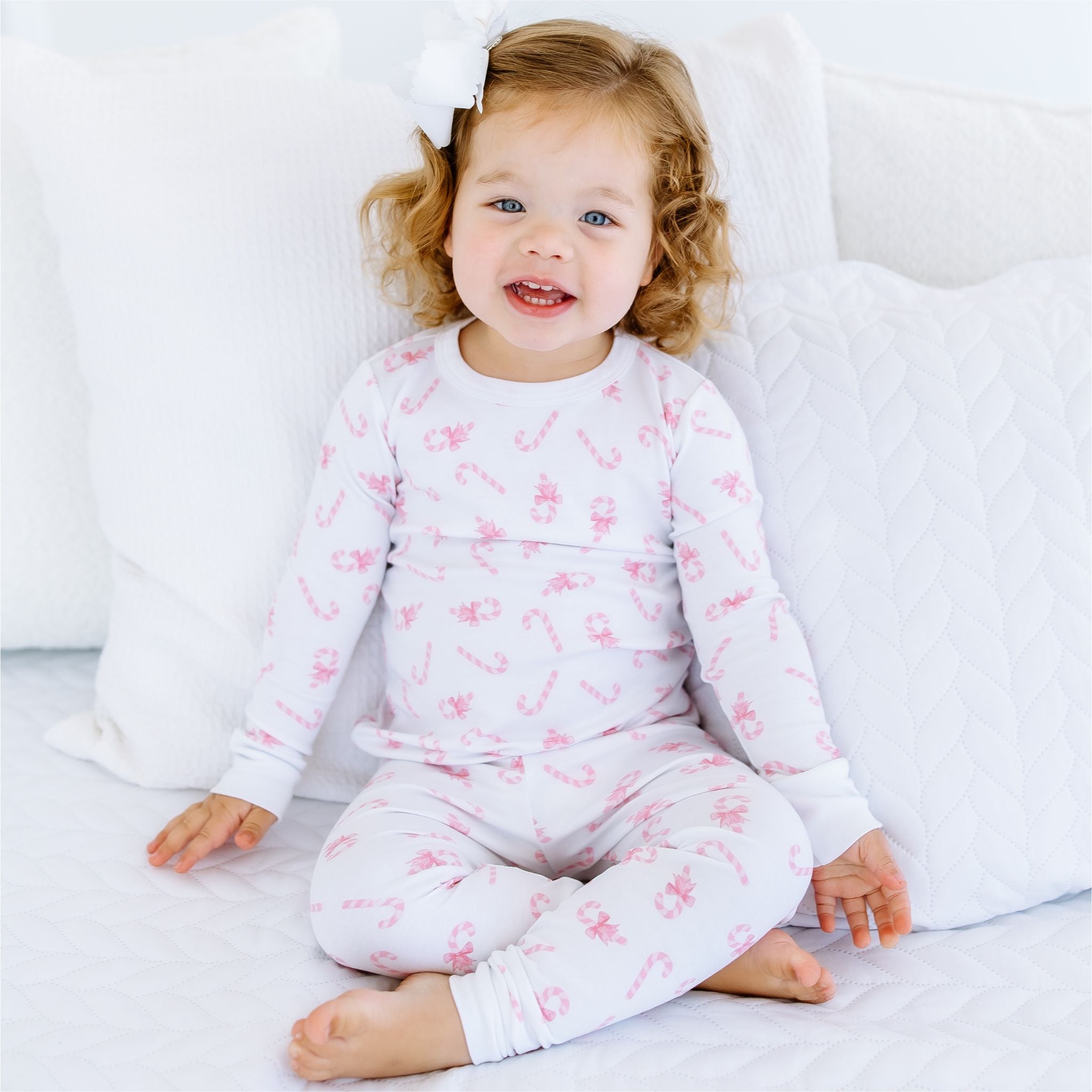Sweet Peppermint Long Pajamas - Magnolia BabyLong Pajamas