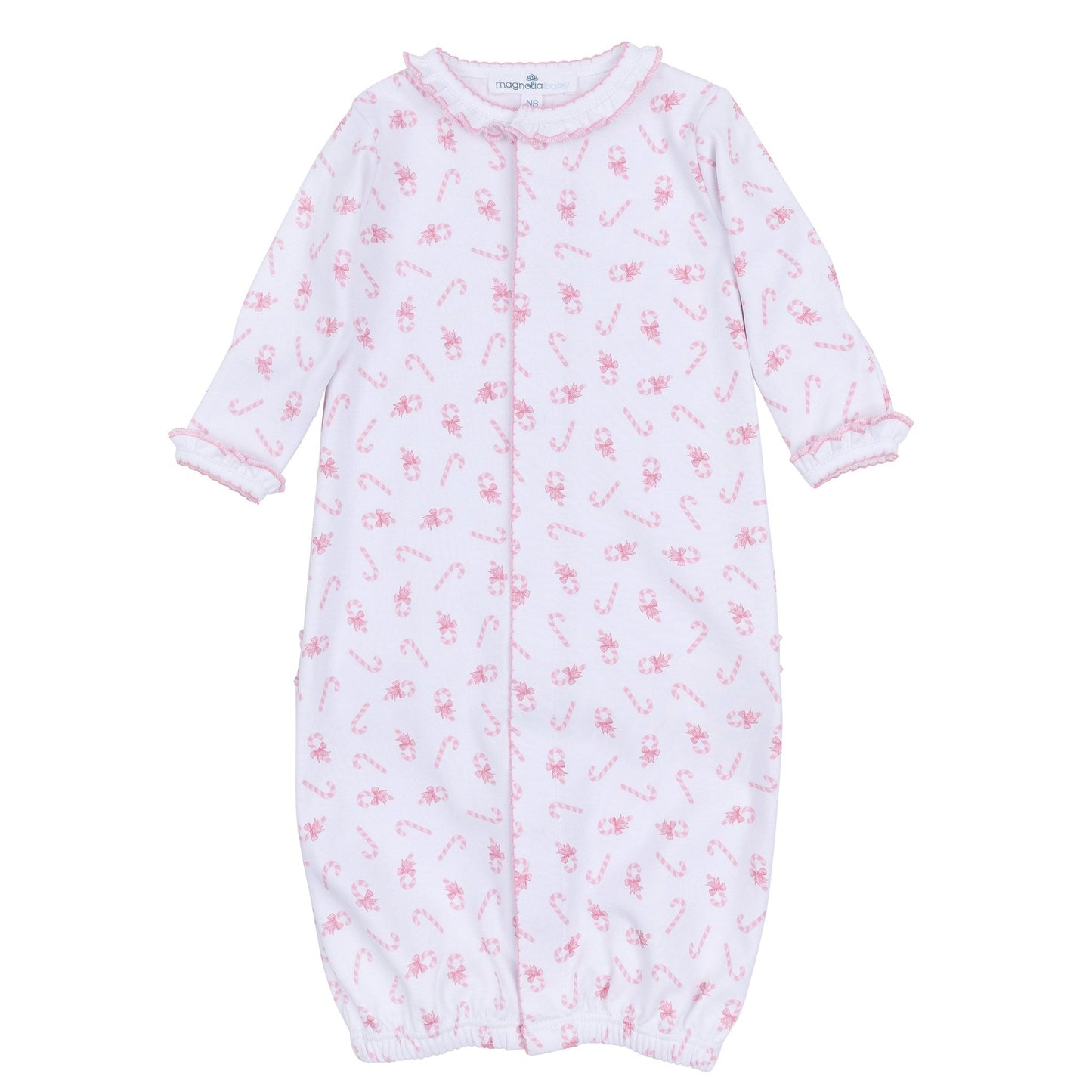 Sweet Peppermint Print Ruffle Converter - Magnolia BabyConverter Gown