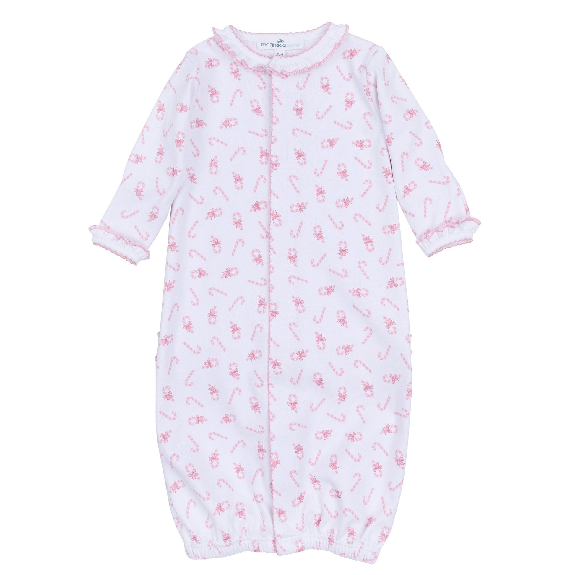 Sweet Peppermint Print Ruffle Converter - Magnolia BabyConverter Gown