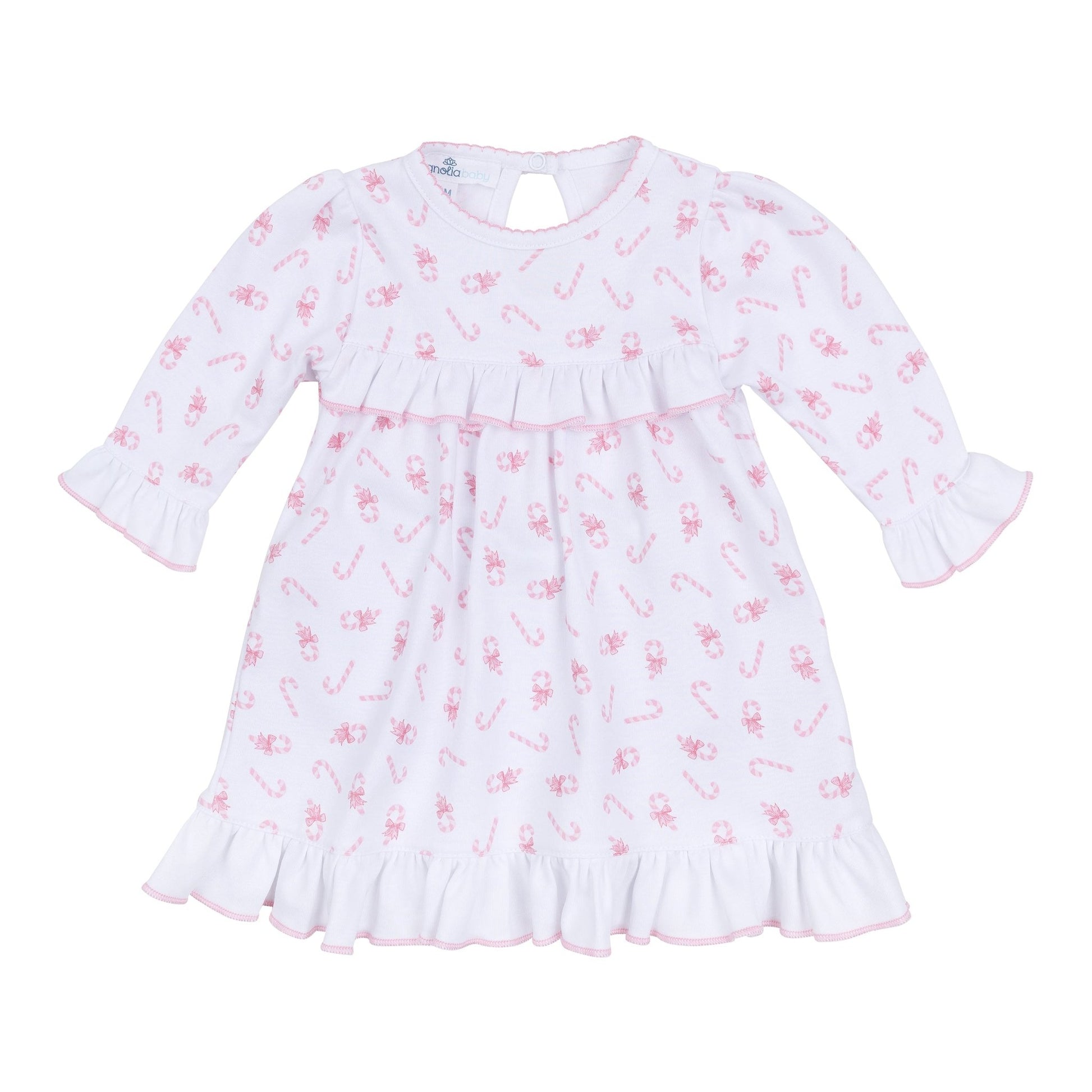 Sweet Peppermint Print Ruffle Dress - Magnolia BabyDress