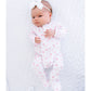 Sweet Peppermint Print Zip Footie - Magnolia BabyFootie
