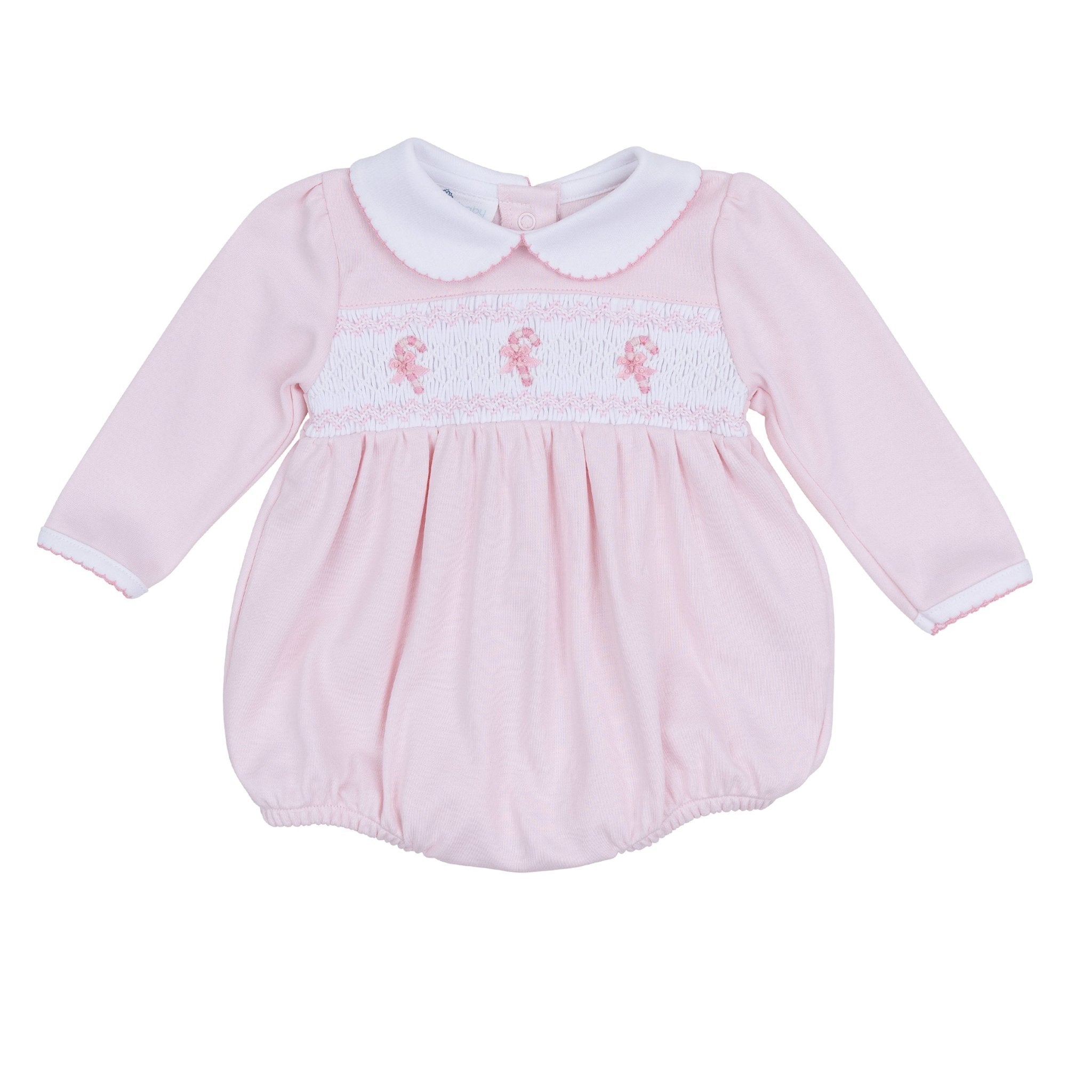 Sweet Peppermint Smocked Bubble - Magnolia BabyBubble