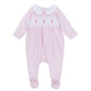 Sweet Peppermint Smocked Footie - Magnolia BabyFootie