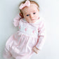 Sweet Peppermint Smocked Footie - Magnolia BabyFootie