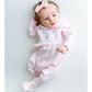 Sweet Peppermint Smocked Footie - Magnolia BabyFootie