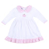 Sweet Pumpkin Embroidered Collared Long Sleeve Toddler Dress