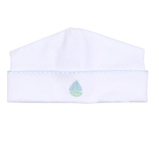 Sweet Sailing Blue Embroidered Hat - Magnolia BabyHat