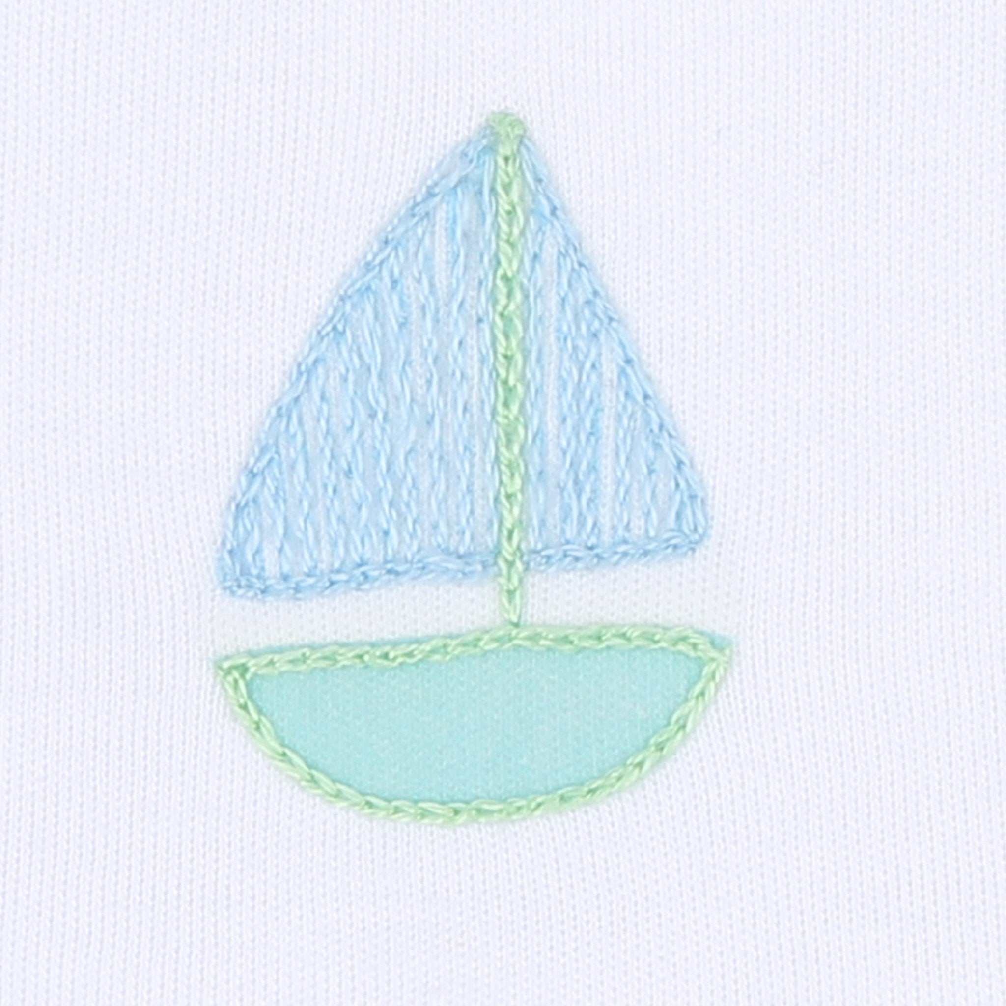 Sweet Sailing Embroidered Bubble - Blue - Magnolia BabyBubble
