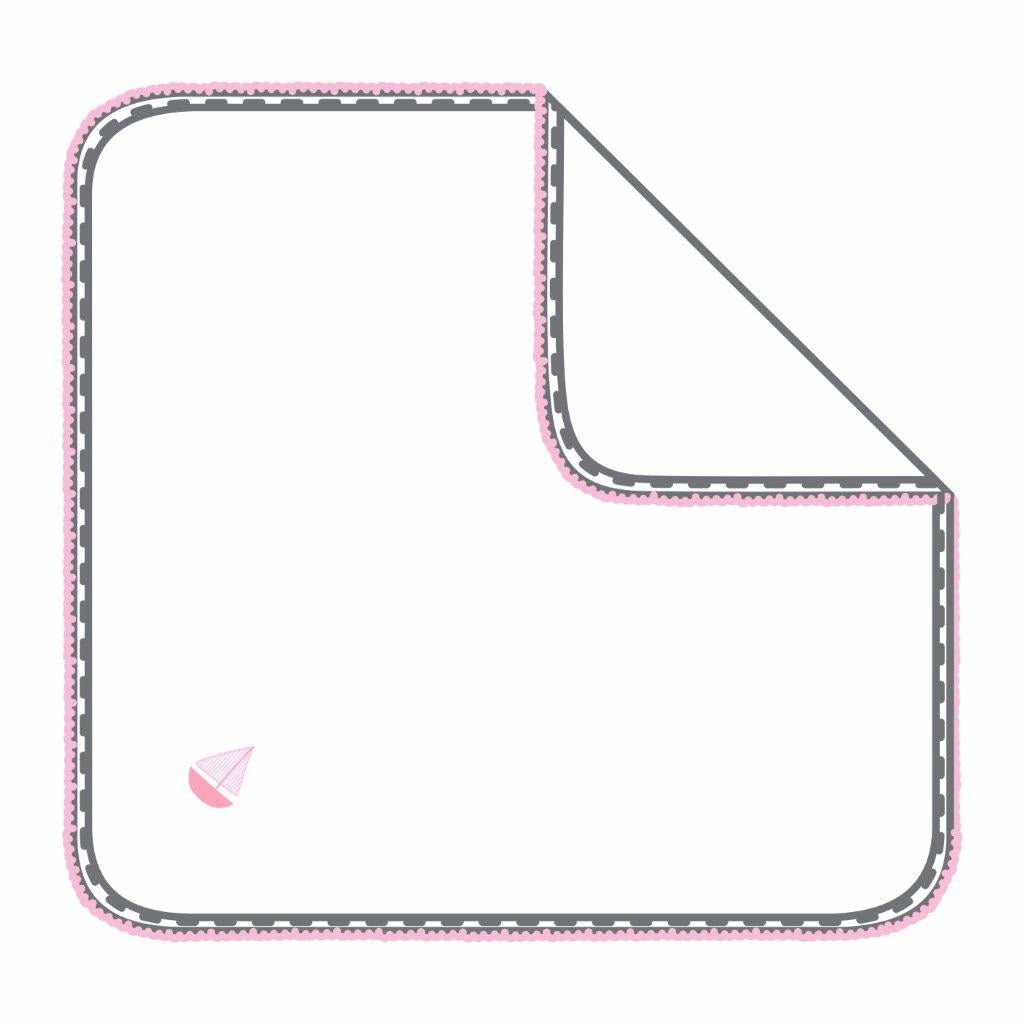 Sweet Sailing Pink Embroidered Receiving Blanket - Magnolia BabyReceiving Blanket