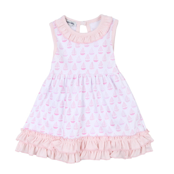 Sweet Sailing Pink Print Sleeveless Dress - Magnolia BabyDress