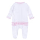 Magnolia Baby_Sweet St Nick Applique Baby's First Christmas Ruffle Footie - Pink_3