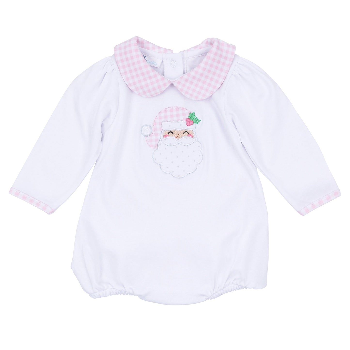 Magnolia Baby_Sweet St Nick Applique Collared Bubble - Pink_2