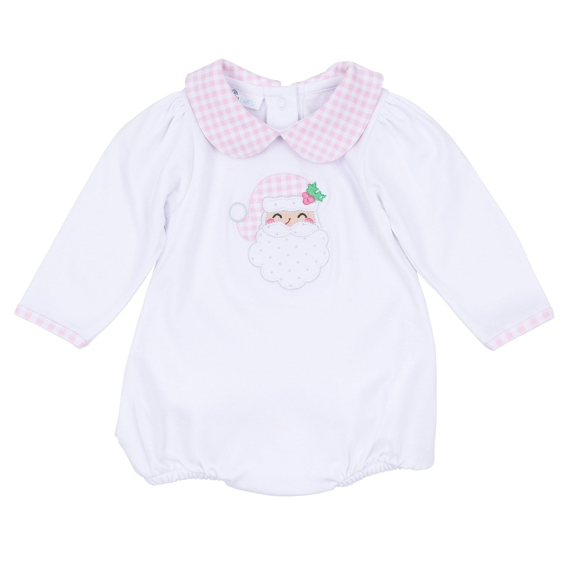 Magnolia Baby_Sweet St Nick Applique Collared Bubble - Pink_2