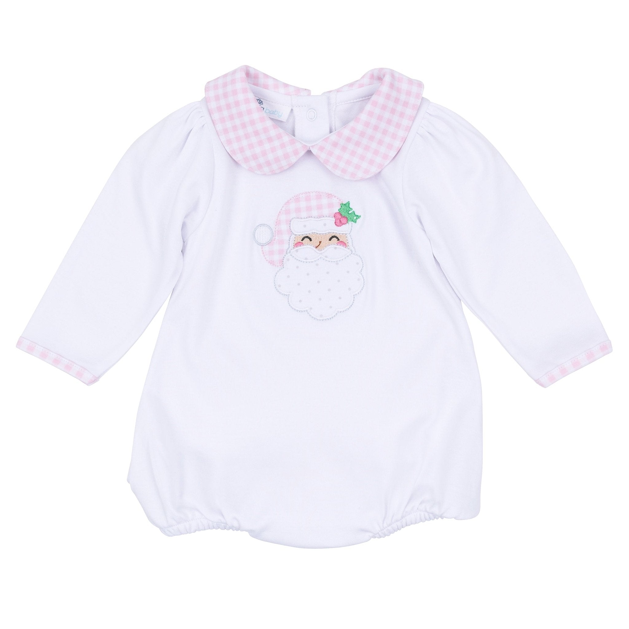 Magnolia Baby_Sweet St Nick Applique Collared Bubble - Pink_2