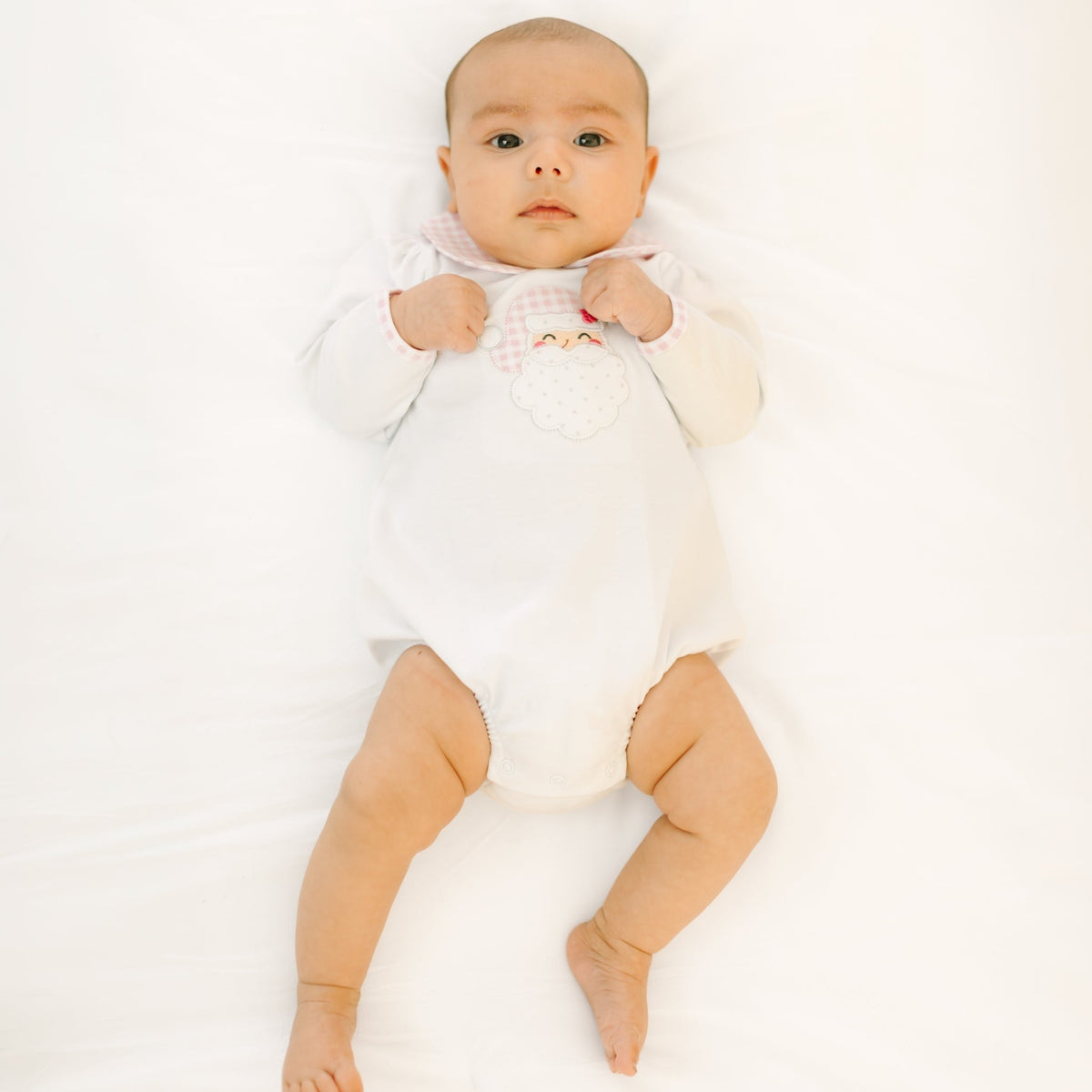 Magnolia Baby_Sweet St Nick Applique Collared Bubble - Pink_4