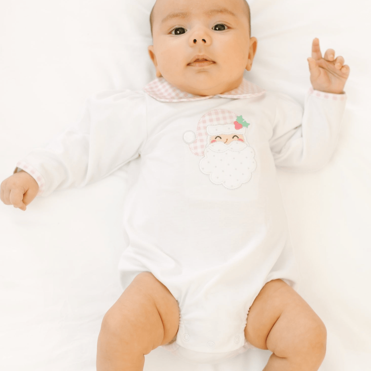 Magnolia Baby_Sweet St Nick Applique Collared Bubble - Pink_1