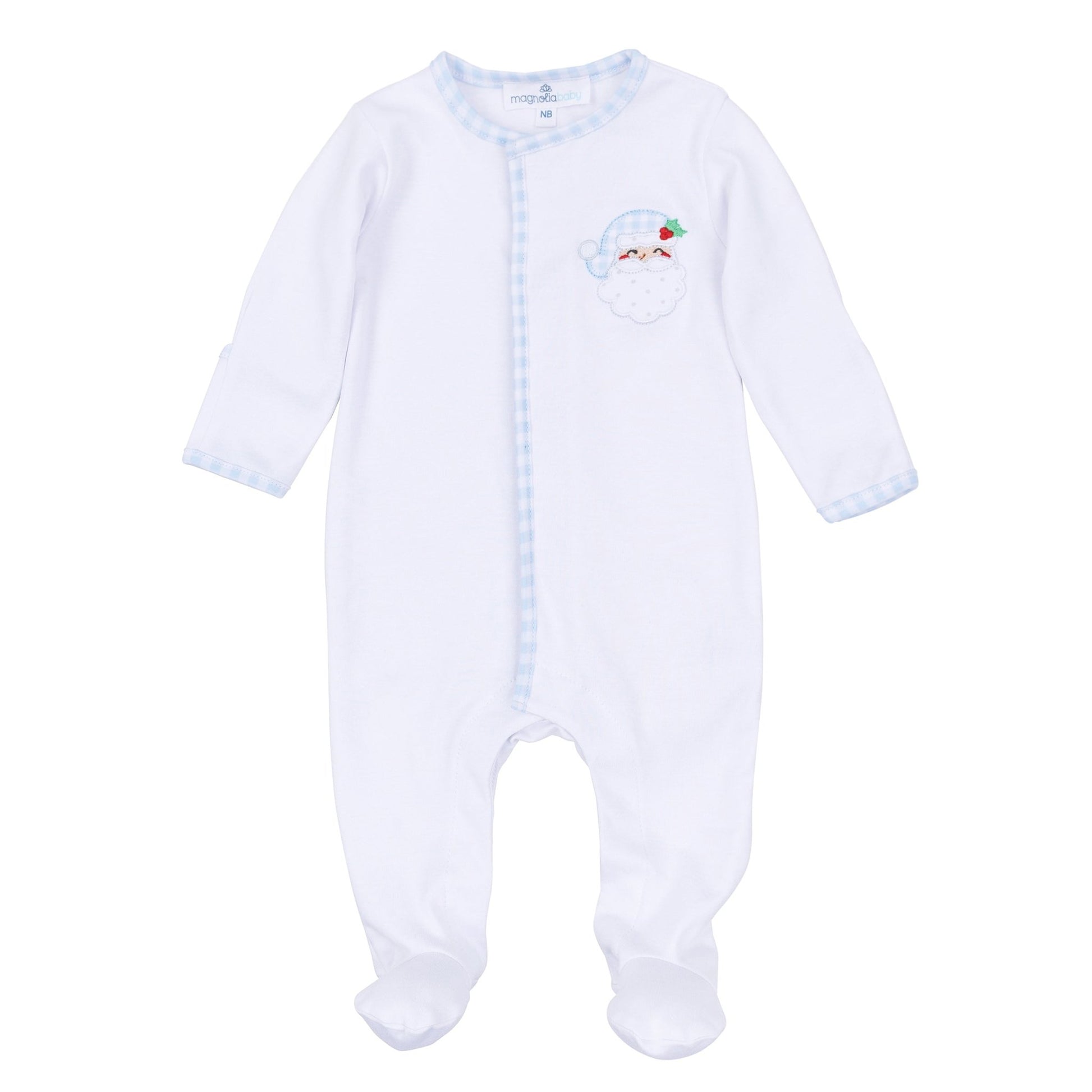 Magnolia Baby_Sweet St Nick Applique Footie - Light Blue_2