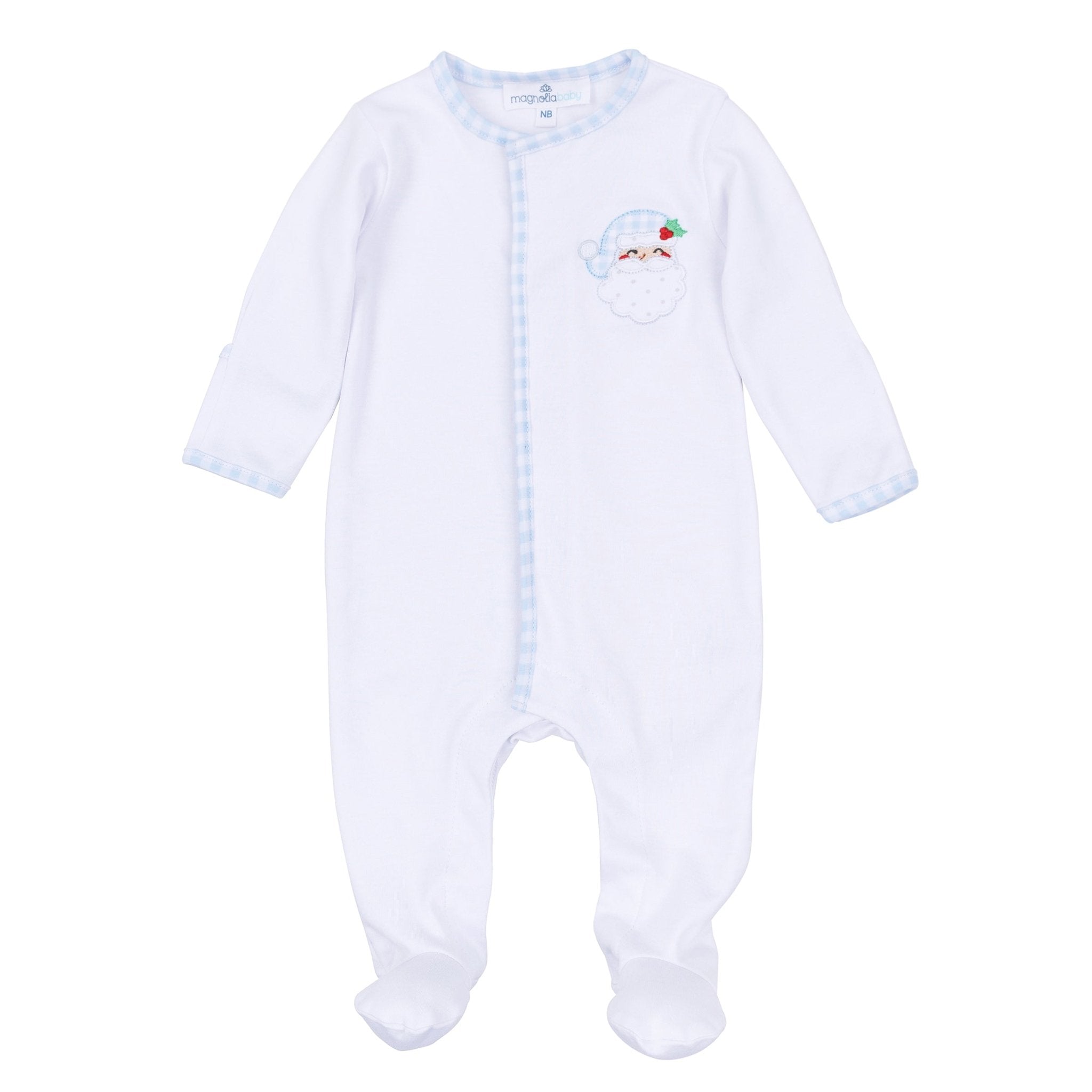 Magnolia Baby_Sweet St Nick Applique Footie - Light Blue_2