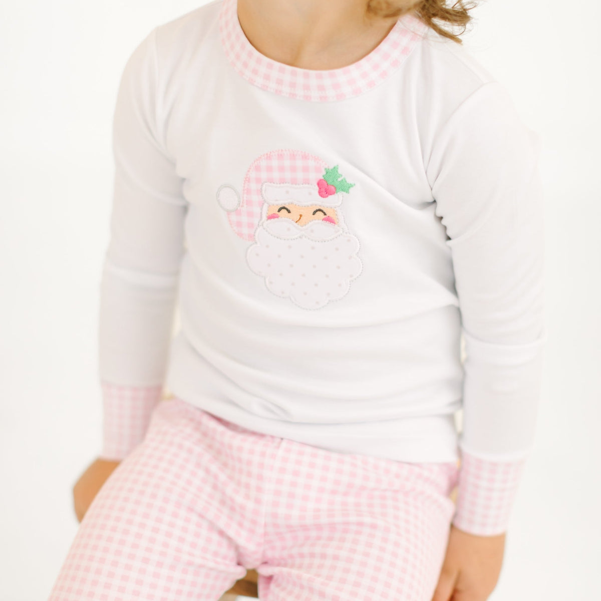 Magnolia Baby_Sweet St. Nick Applique Long Pajamas - Pink_1