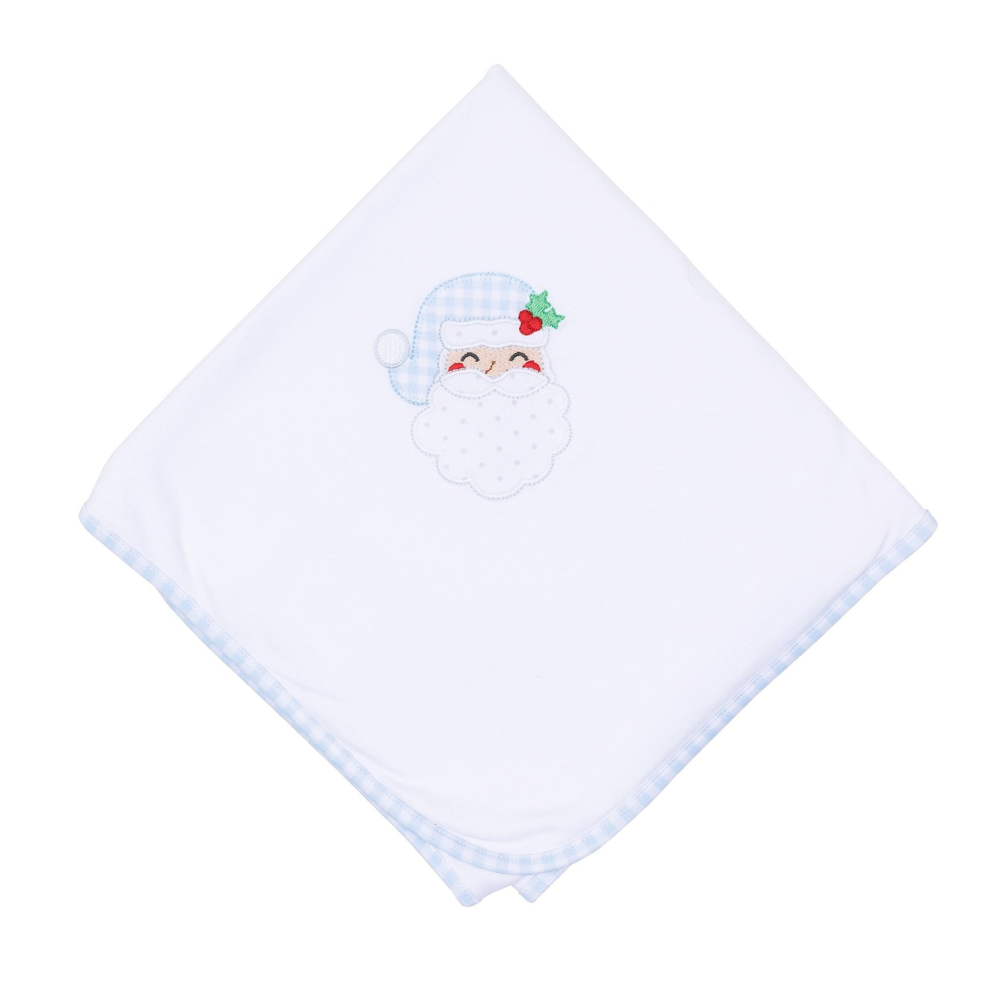 Magnolia Baby_Sweet St Nick Applique Receiving Blanket - Light Blue_1