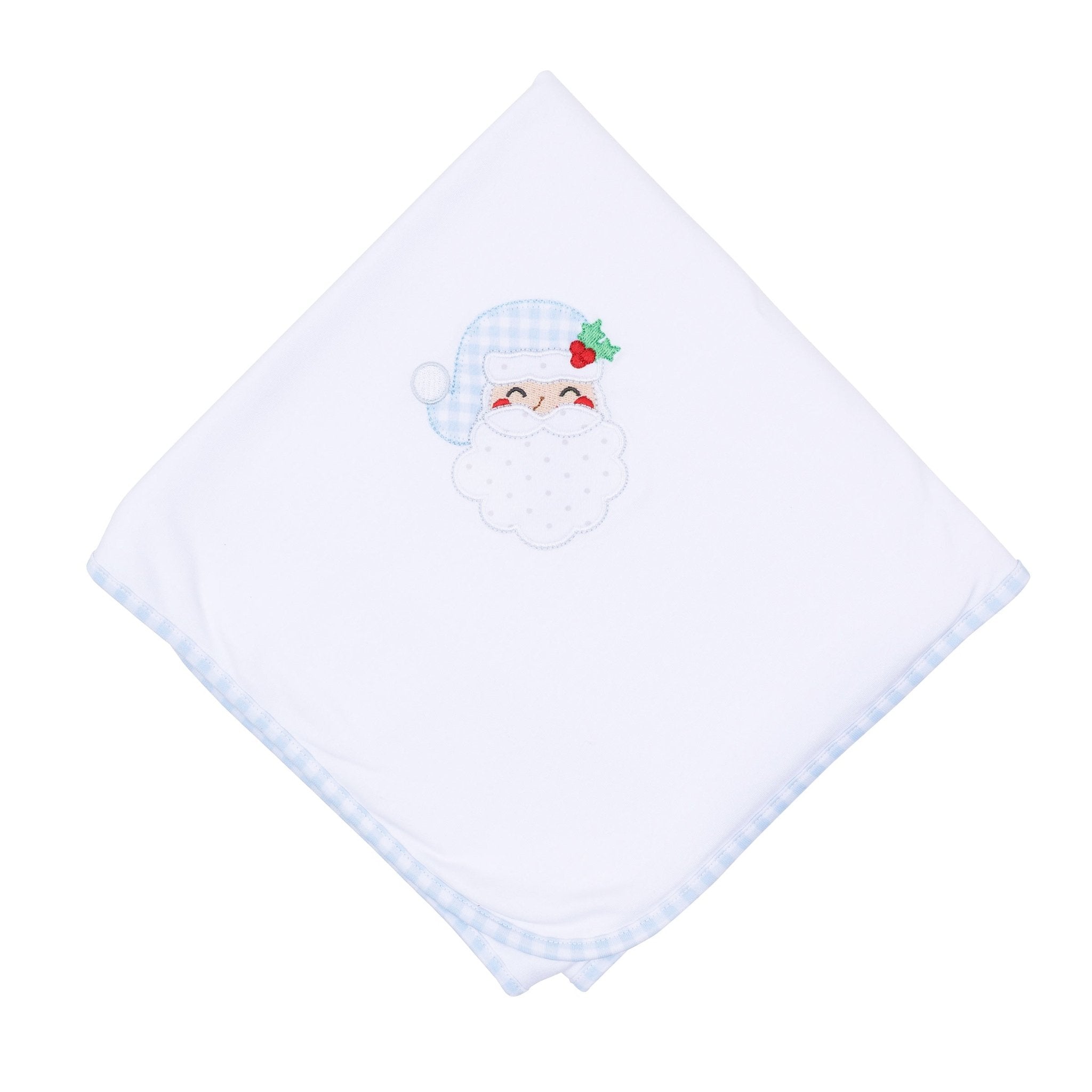 Magnolia Baby_Sweet St Nick Applique Receiving Blanket - Light Blue_1