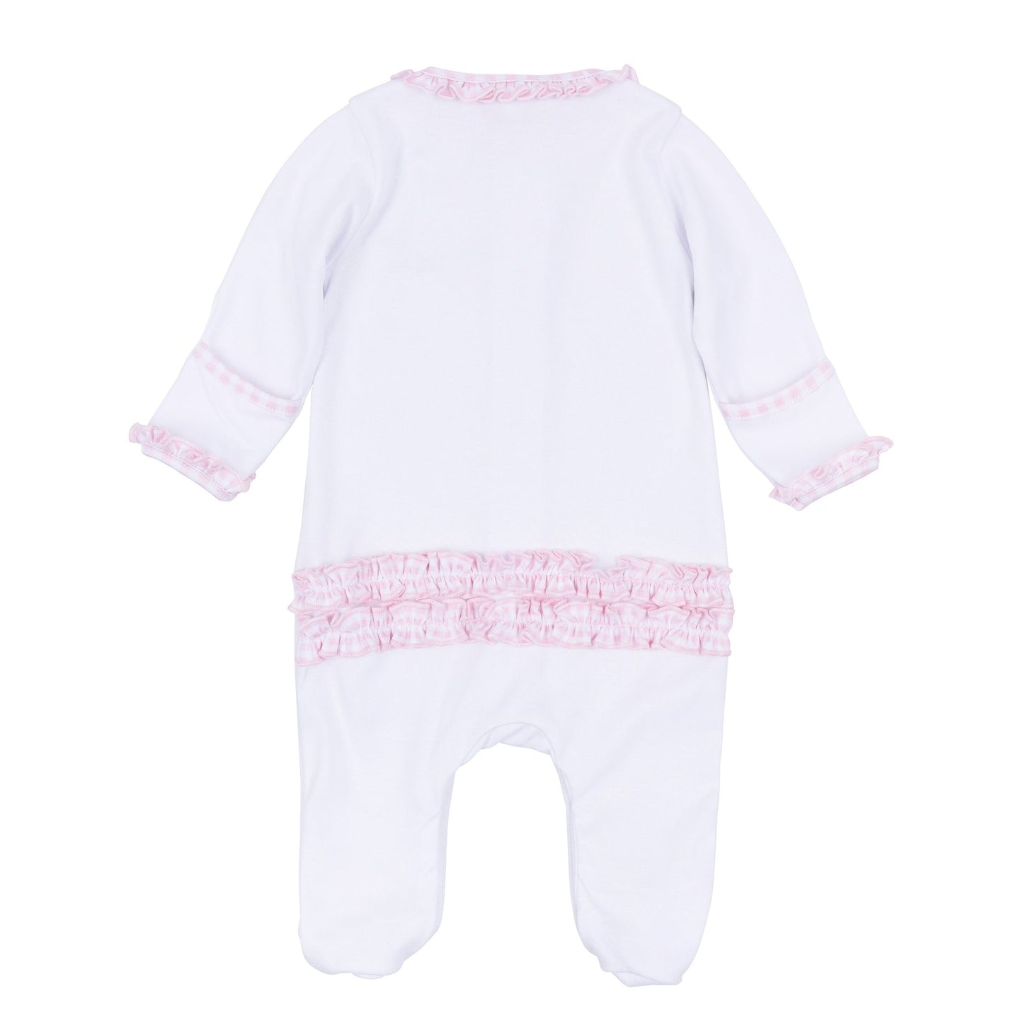 Magnolia Baby_Sweet St Nick Applique Ruffle Footie - Pink_4