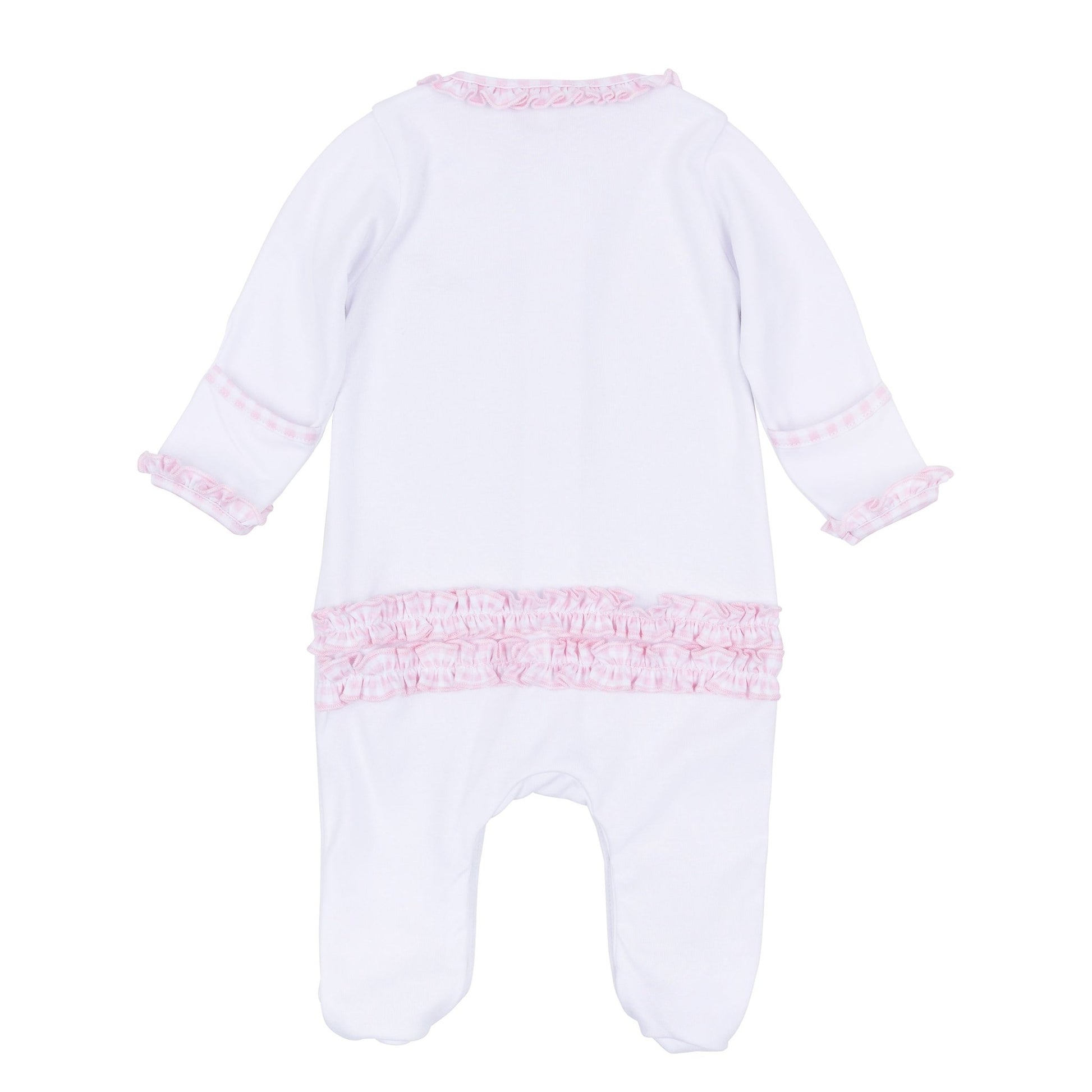 Magnolia Baby_Sweet St Nick Applique Ruffle Footie - Pink_4