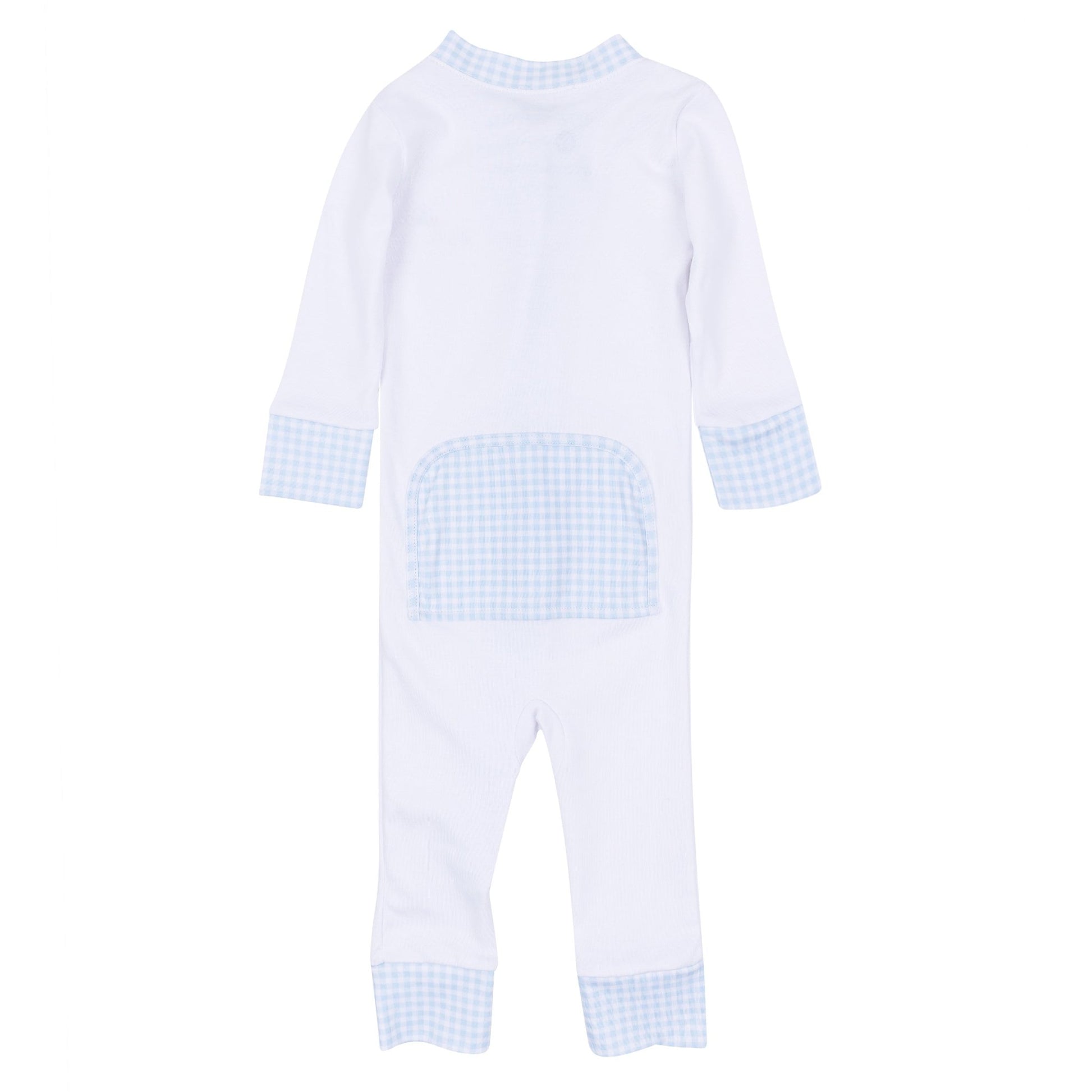 Magnolia Baby_Sweet St Nick Applique Zip Pajamas - Light Blue_4
