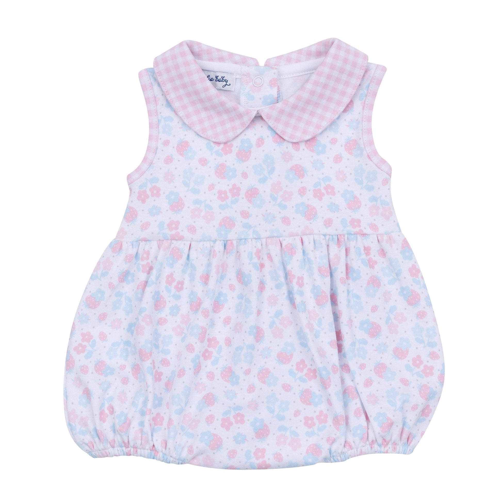Sweet Strawberries Collared Bubble - Magnolia BabyBubble