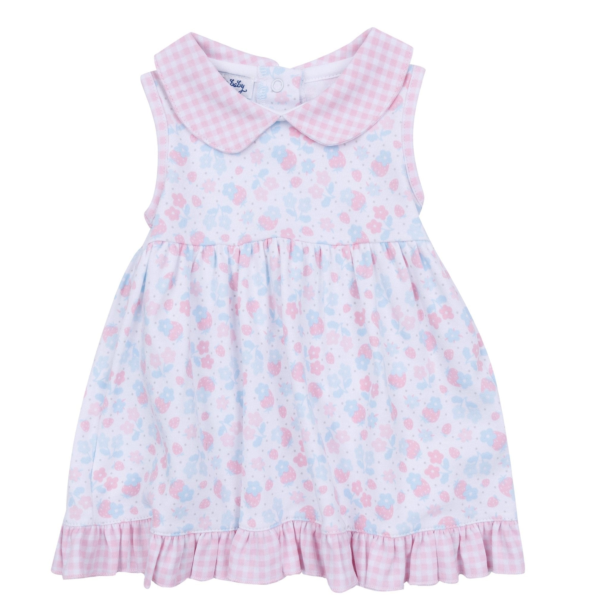 Sweet Strawberries Collared Dress - Magnolia BabyDress