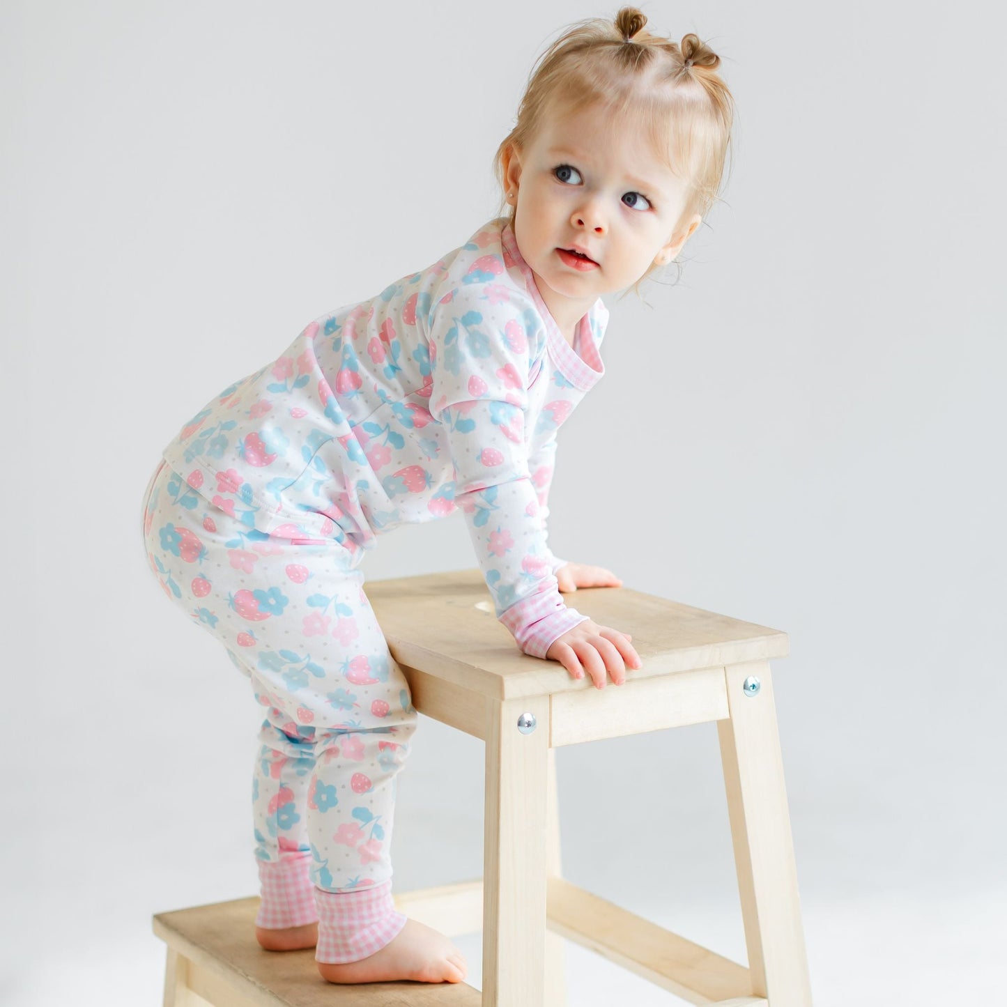 Sweet Strawberries Long Pajamas - Magnolia BabyLong Pajamas