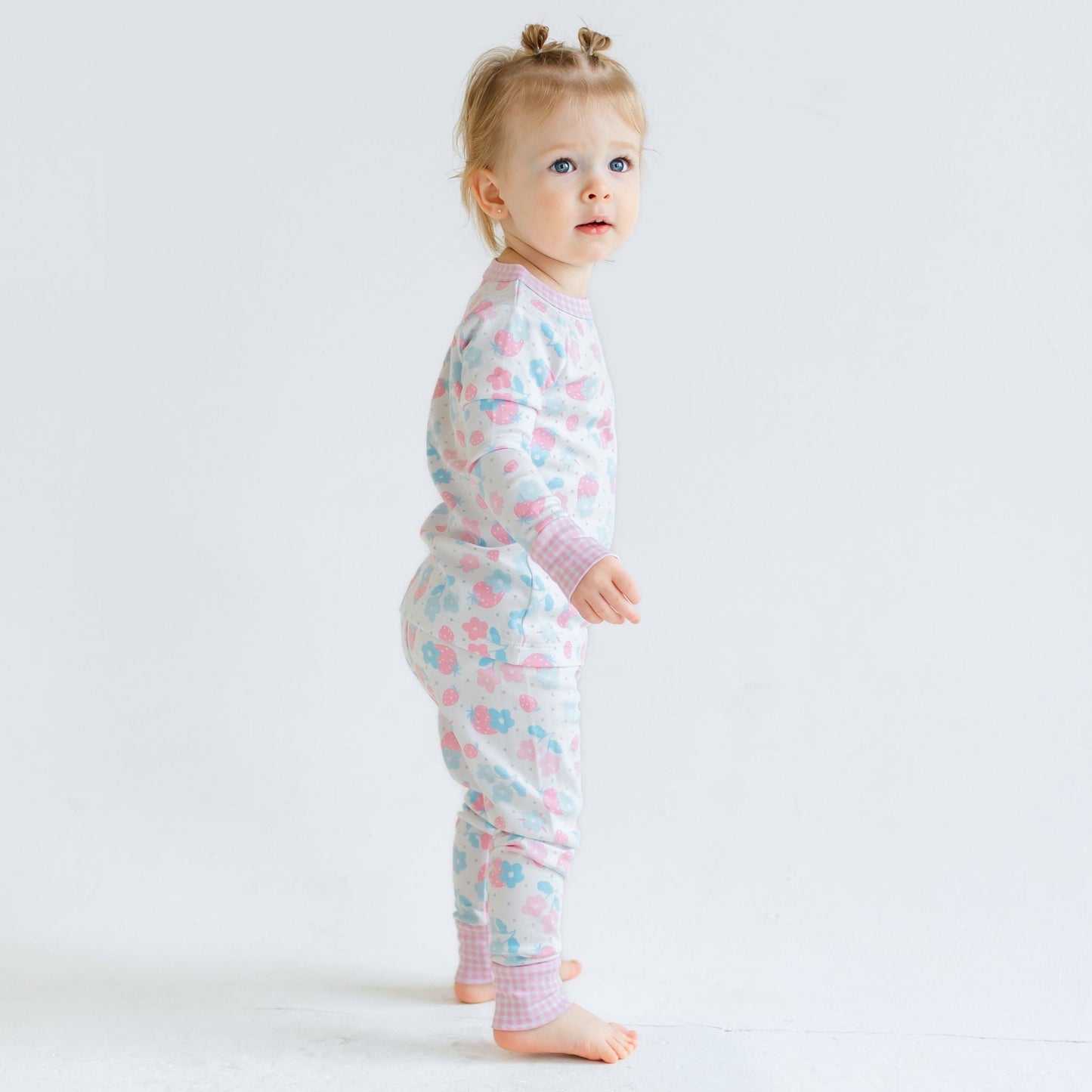 Sweet Strawberries Long Pajamas - Magnolia BabyLong Pajamas