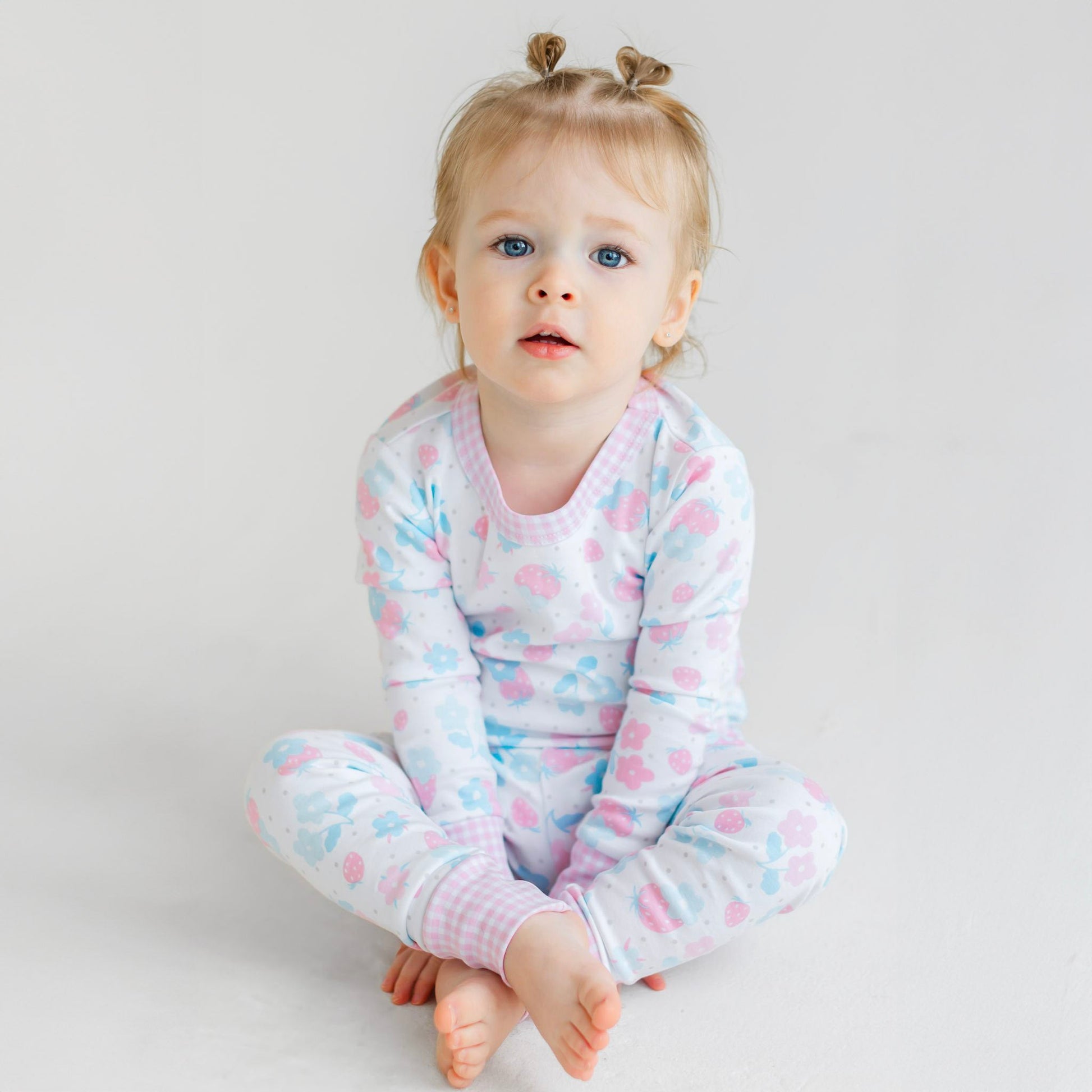 Sweet Strawberries Long Pajamas - Magnolia BabyLong Pajamas