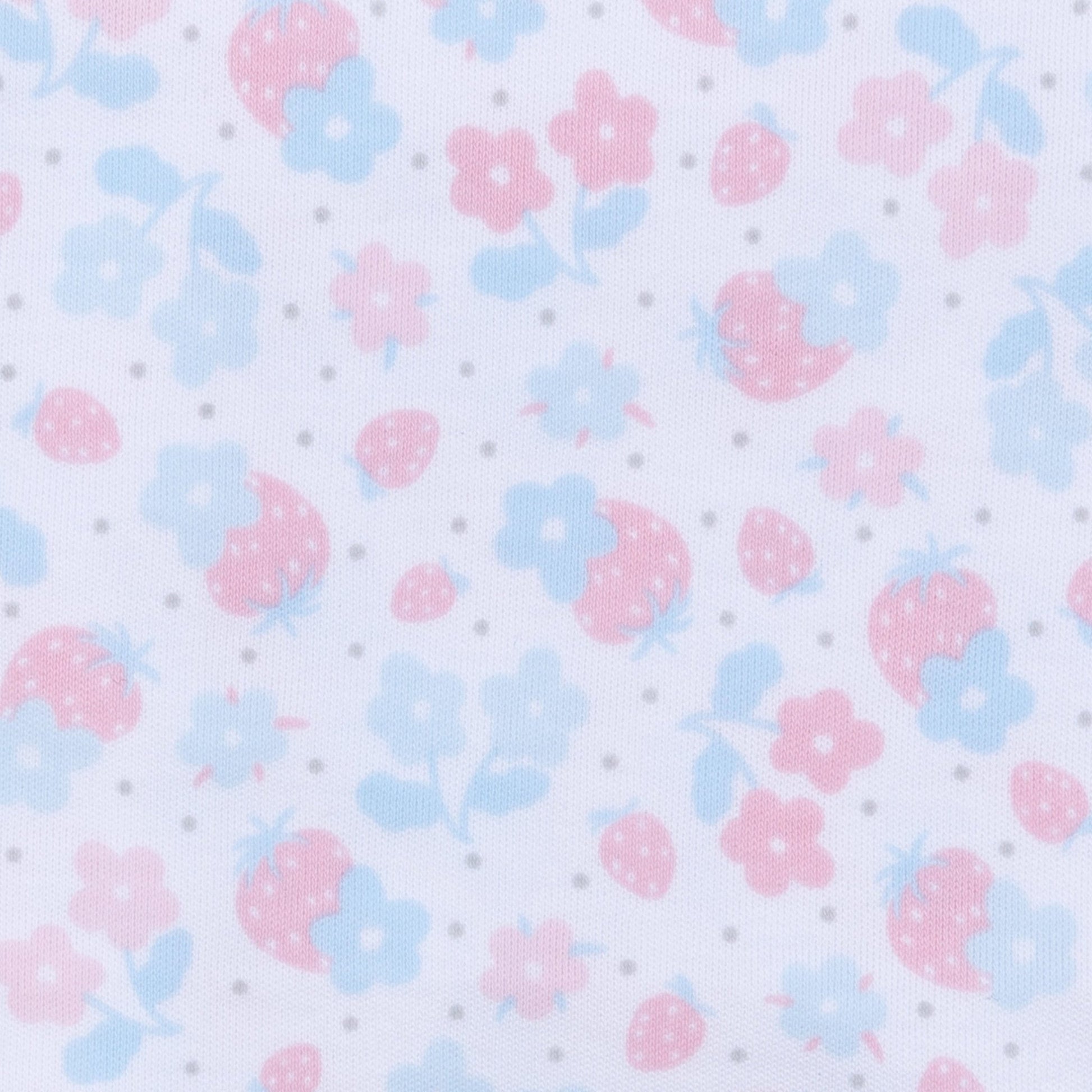 Sweet Strawberries Ruffle Zip Footie - Magnolia BabyFootie