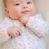 Sweet Strawberries Ruffle Zip Footie - Magnolia BabyFootie