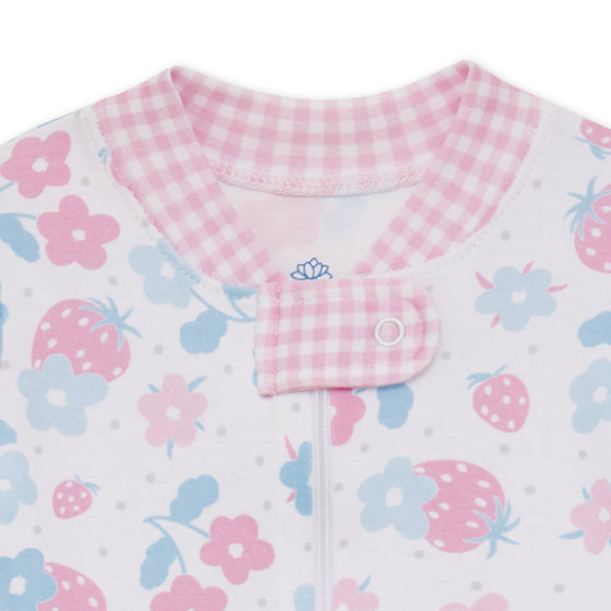 Sweet Strawberries Zip Pajamas - Magnolia BabyZipper Pajamas
