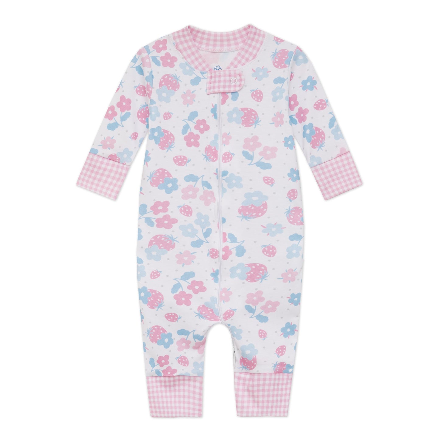 Sweet Strawberries Zip Pajamas - Magnolia BabyZipper Pajamas