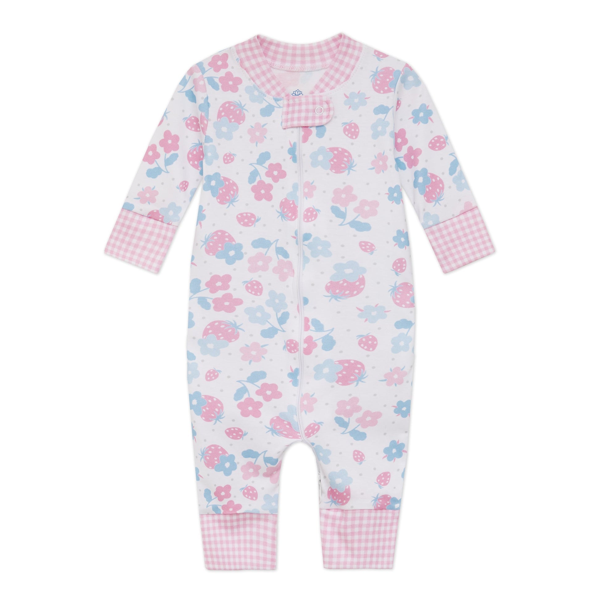 Sweet Strawberries Zip Pajamas - Magnolia BabyZipper Pajamas