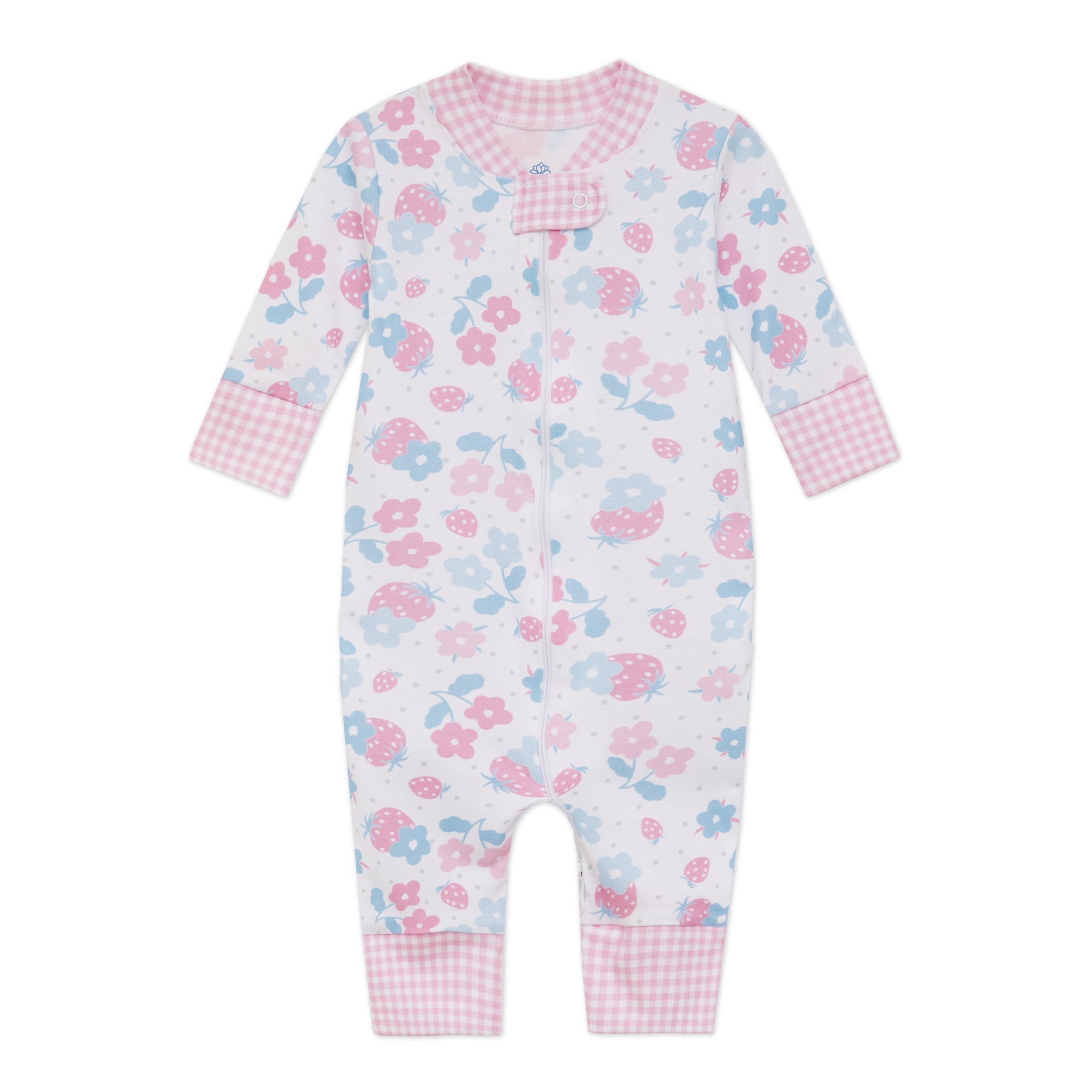 Sweet Strawberries Zip Pajamas - Magnolia BabyZipper Pajamas