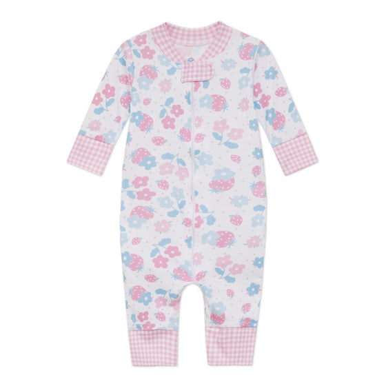 Sweet Strawberries Zip Pajamas - Magnolia BabyZipper Pajamas