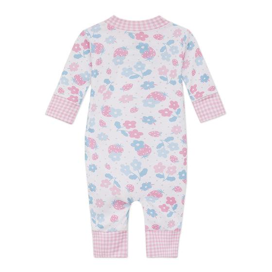 Sweet Strawberries Zip Pajamas - Magnolia BabyZipper Pajamas