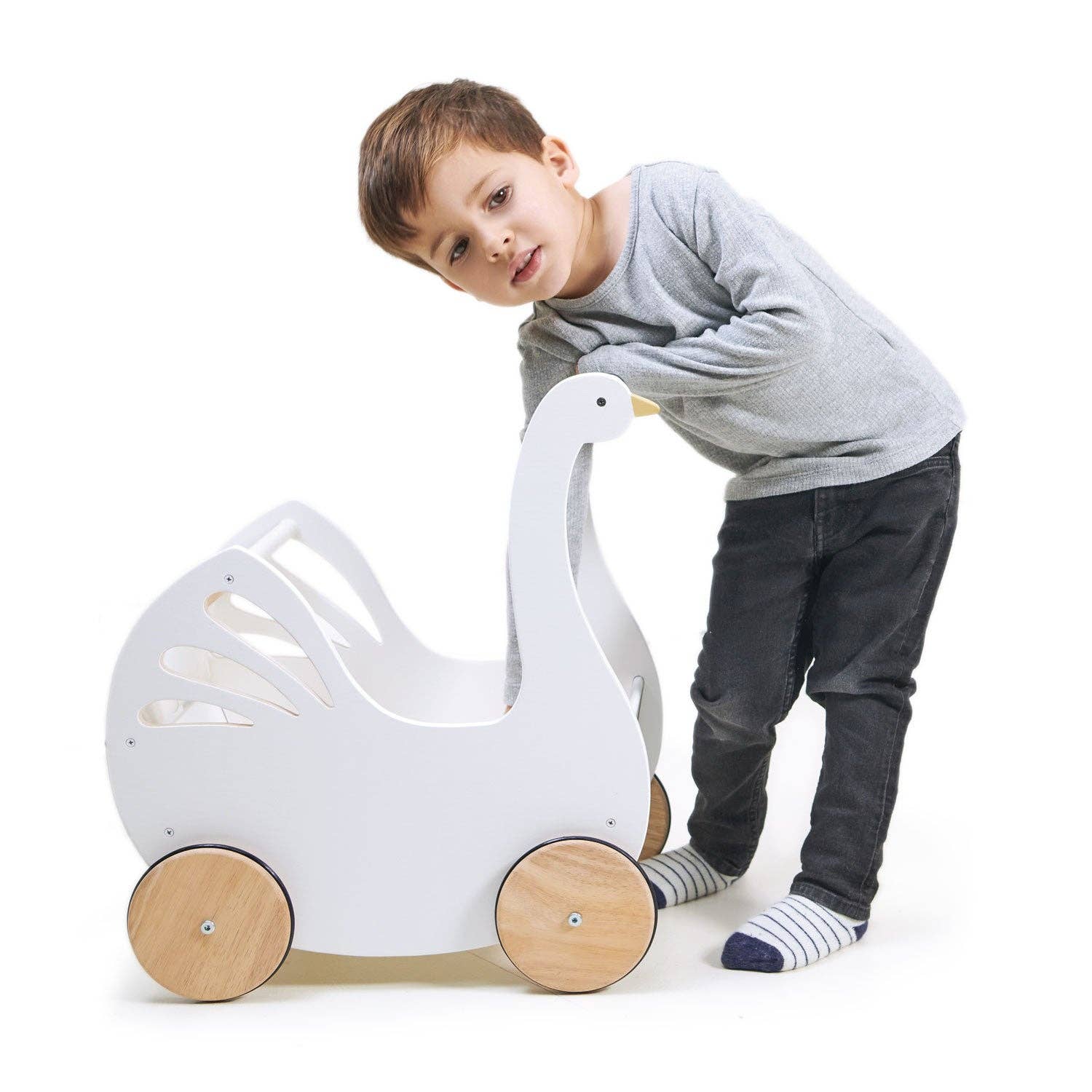 Sweet Swan Pram - Magnolia BabyWooden Toy