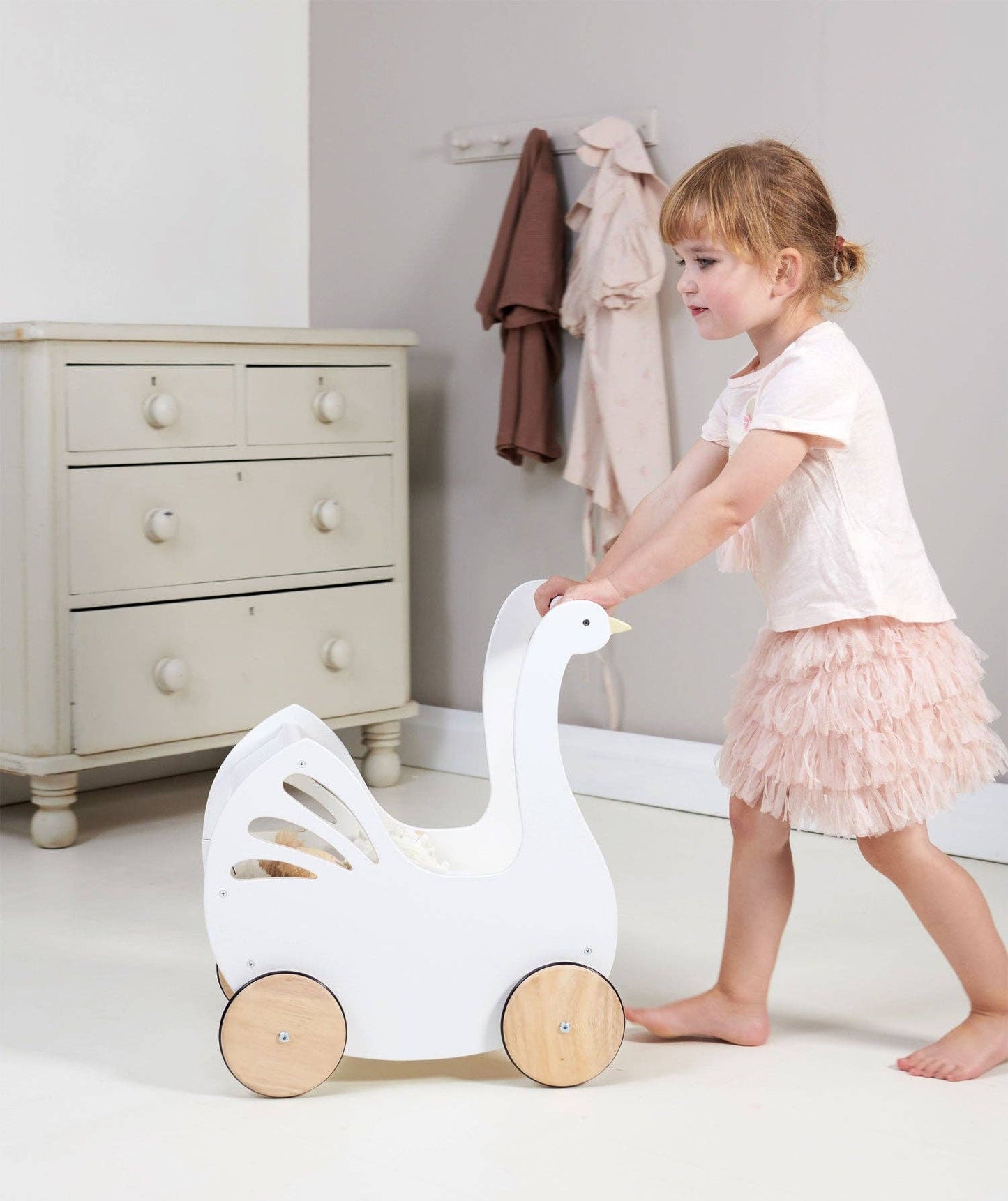 Sweet Swan Pram - Magnolia BabyWooden Toy