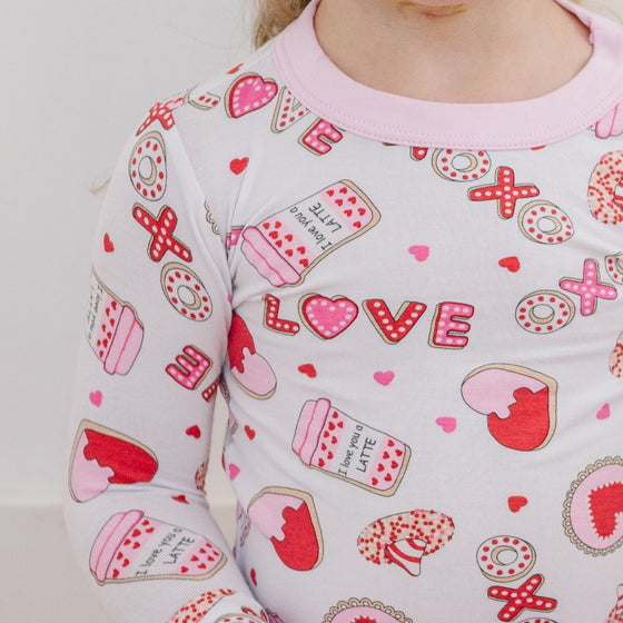 Sweet Valentine Long Pajamas - Pink - Magnolia BabyLong Pajamas