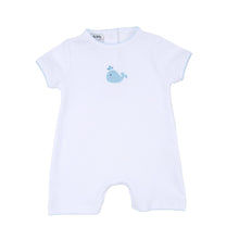  Sweet Whales Blue Embroidered Short Playsuit - Magnolia BabyShort Playsuit