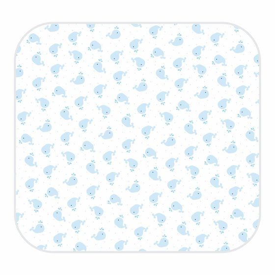 Sweet Whales Blue Print Swaddle Blanket - Magnolia BabySwaddle Blanket
