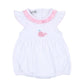 Sweet Whales Pink Embroidered Flutters Bubble - Magnolia BabyBubble