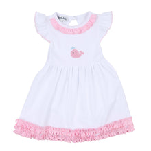  Sweet Whales Pink Embroidered Flutters Dress - Magnolia BabyDress