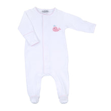  Sweet Whales Pink Embroidered Footie - Magnolia BabyFootie