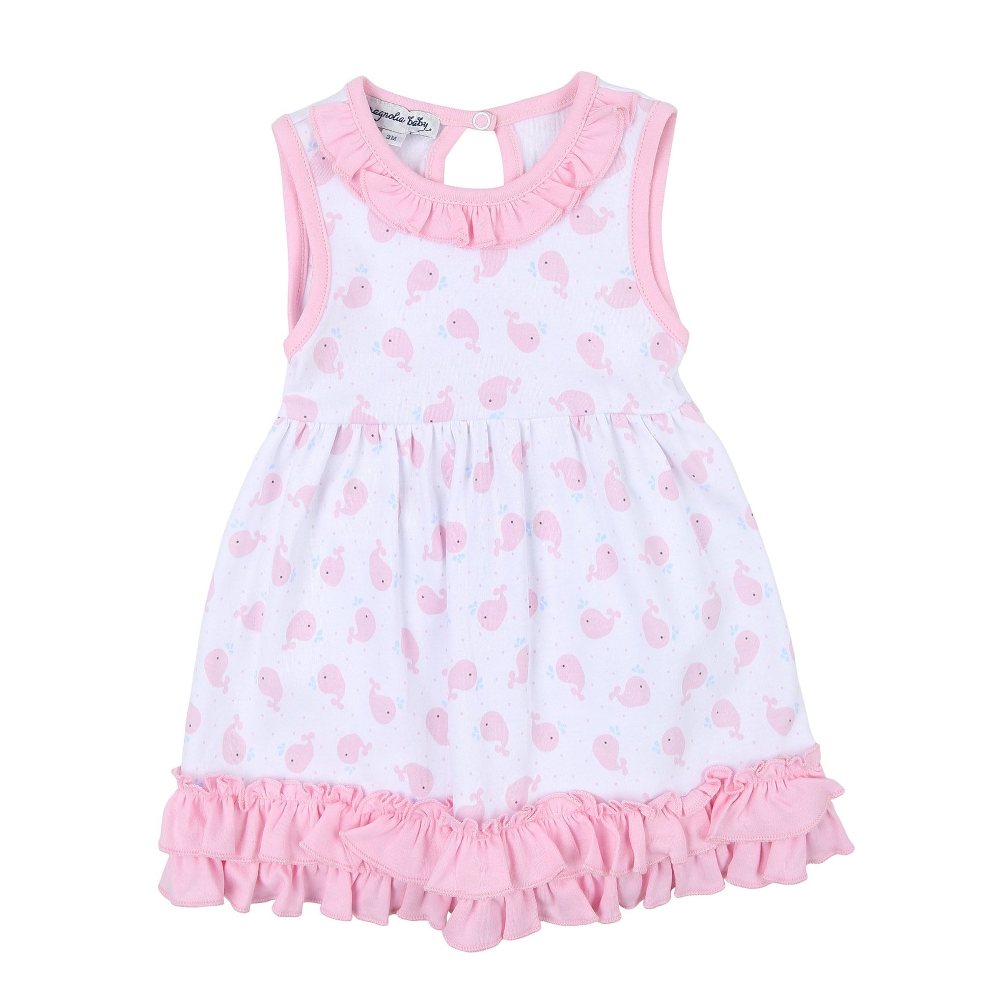 Sweet Whales Pink Print Sleeveless Dress - Magnolia BabyDress